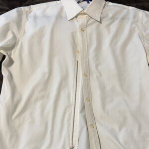 Elegant White Men's Dress Shirt